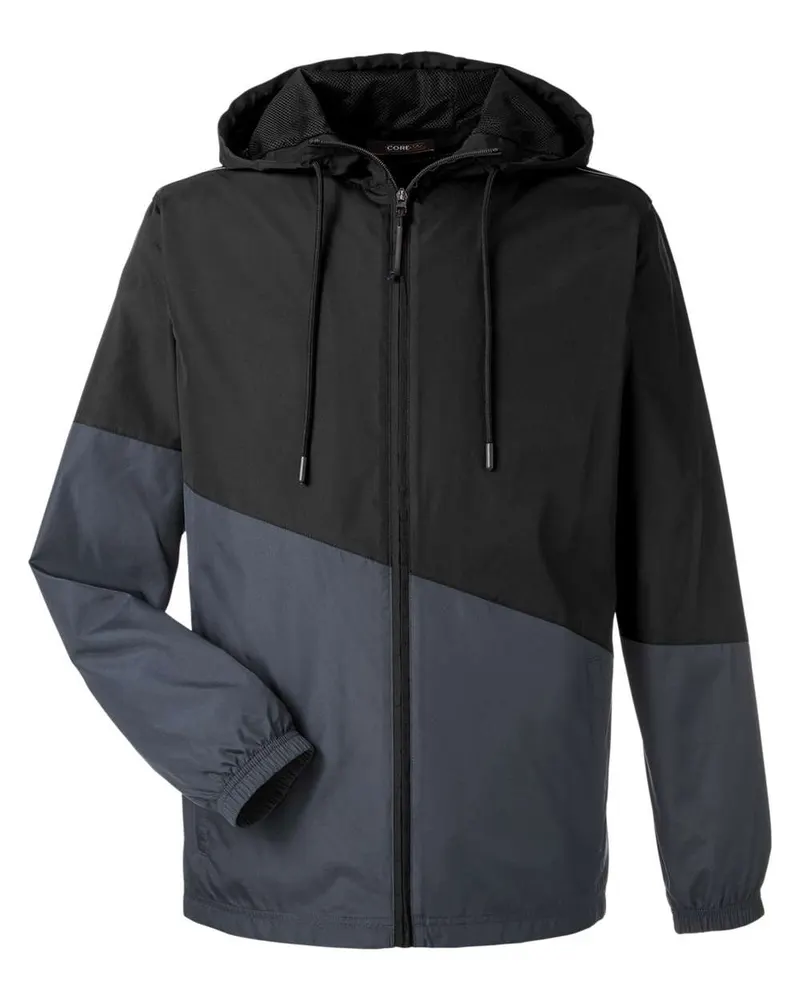 CORE365 CORE365 Unisex Techno Lite Colorblock Windbreaker — Black/ Carbon