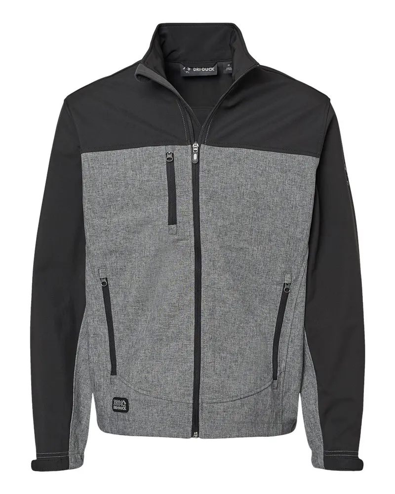 DRI DUCK DRI DUCK Men's Motion Soft Shell Jacket — Black Heather/ Black