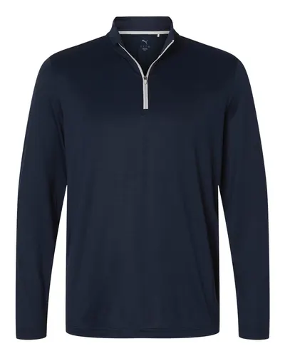 Puma Golf Puma Golf Men's Icon 2.0 Quarter-Zip in Deep Navy, front view
