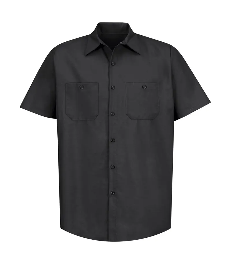 Red Kap® RED KAP® INDUSTRIAL SHORT SLEEVE WORK SHIRT — Black