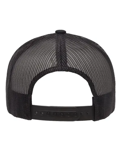 YP Classics YP Classics Retro Trucker Cap in Black, back view