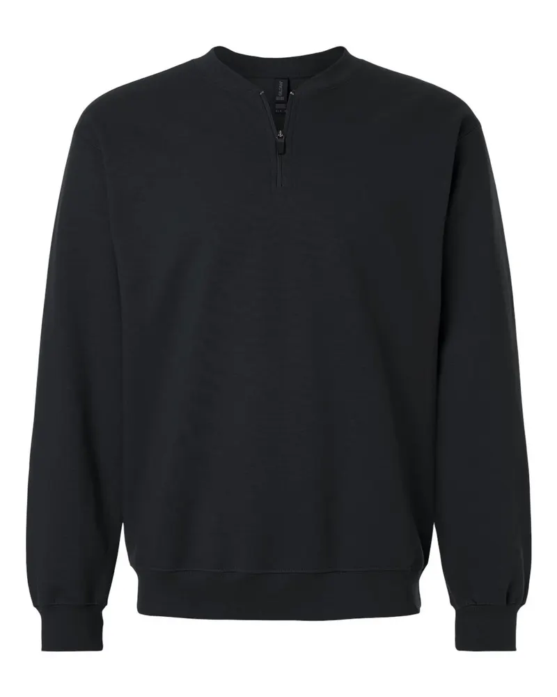 Gildan Gildan Unisex Softstyle® Midweight Quarter-Zip Sweatshirt — Black