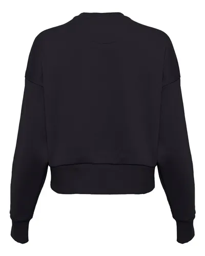 Next Level Next Level Women's Heavyweight Crewneck Sweatshirt in Black, back view