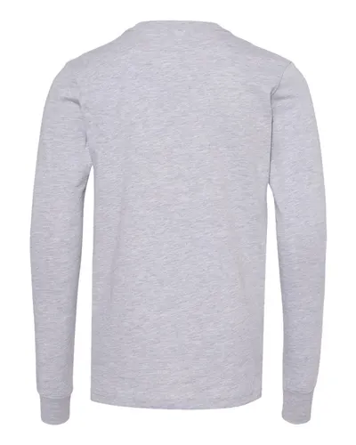 BELLA + CANVAS BELLA + CANVAS Youth Heather CVC Long Sleeve Tee in Athletic Heather, back view