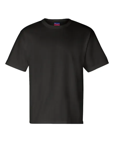 Champion Champion Unisex Heritage Jersey T-Shirt in Black, front view