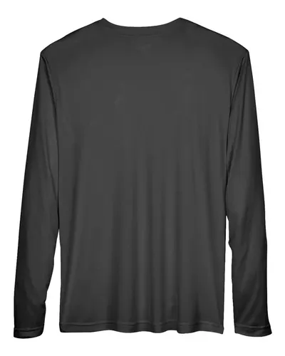Team 365 Team 365 Men's Zone Performance Long Sleeve T-Shirt in Black, back view