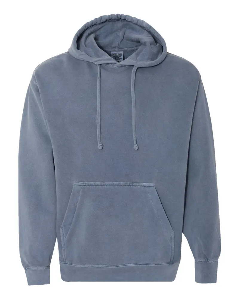 Comfort Colors Comfort Colors Unisex Garment-Dyed Hooded Sweatshirt — Blue Jean