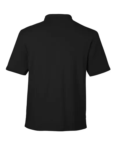 Devon & Jones Devon & Jones Men's Raleigh Stretch Polo in Black, back view
