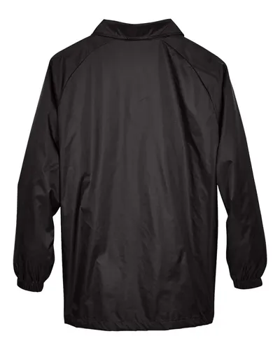 Harriton Harriton Unisex Nylon Staff Jacket in Black, back view