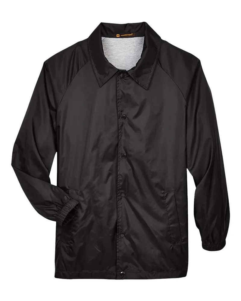 Harriton Harriton Unisex Nylon Staff Jacket — Black