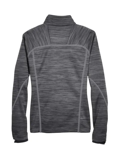 North End North End Women's Flux Mélange Bonded Fleece Jacket in Carbon/ Black, back view