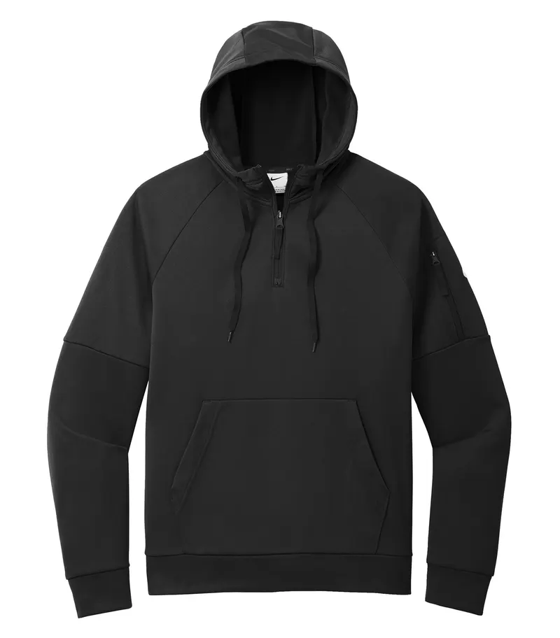 Nike NIKE Therma-FIT 1/4 ZIP FLEECE HOODIE — Black