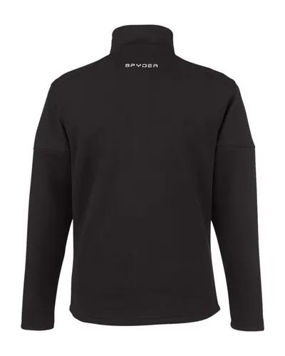 Spyder Spyder Men's Constant Canyon Quarter-Zip Pullover in Black, back view