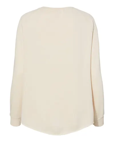 Independent Trading Co. Independent Trading Co. Women's California Wave Wash Crewneck Sweatshirt in Bone, back view