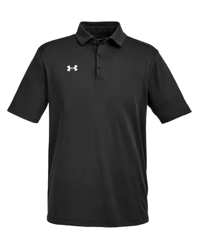 Under Armour Under Armour Men's Tech™ Polo in Black/ White, front view