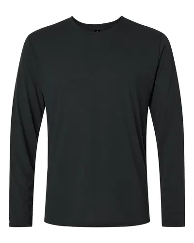Gildan Gildan Unisex Performance® Long Sleeve T-Shirt in Black, front view
