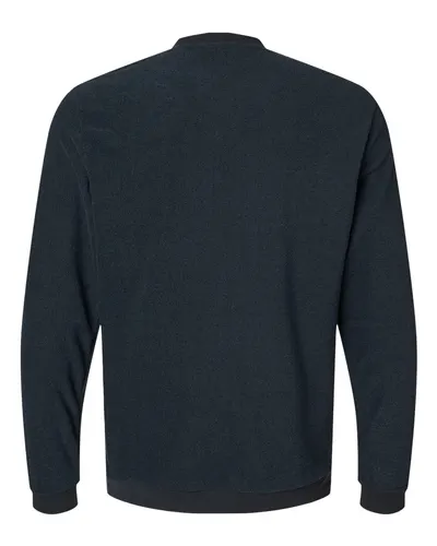 Adidas Adidas Men's Terry Loop Crewneck Sweatshirt in Black, back view