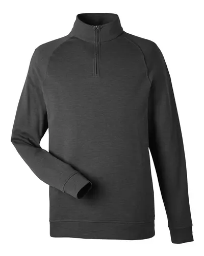 Devon & Jones Devon & Jones Men's New Classics® Charleston Quarter-Zip Pullover in Black Melange, front view