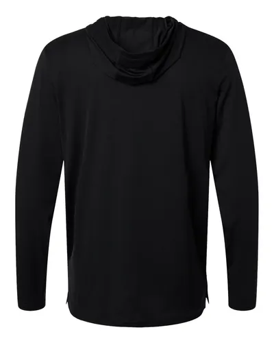 Under Armour Under Armour Men's Team Vanish Hooded Long Sleeve T-Shirt in Black/ White, back view
