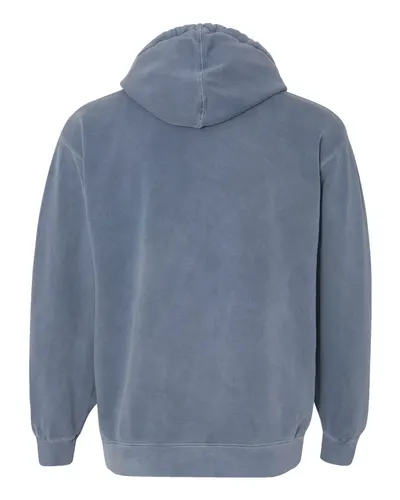 Comfort Colors Comfort Colors Unisex Garment-Dyed Hooded Sweatshirt in Blue Jean, back view