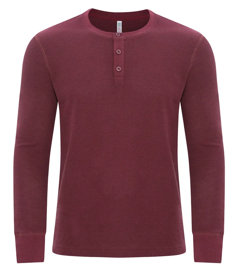 ATC™ ESACTIVE® ATC™ ESACTIVE® VINTAGE THERMAL LONG SLEEVE HENLEY — Cardinal Heather