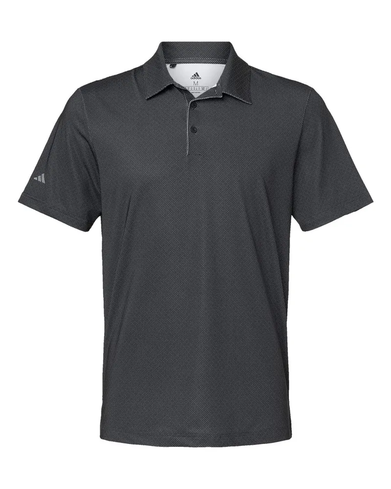 Adidas Adidas Men's Ultimate365 Diamond Dot Print Polo — Black/ White/ Grey Three