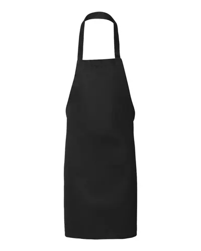 Q-Tees Q-Tees Butcher Apron in Black, front view