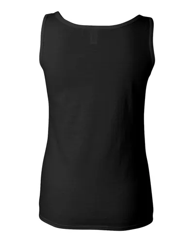 Gildan Gildan Women's Softstyle® Tank Top in Black, back view