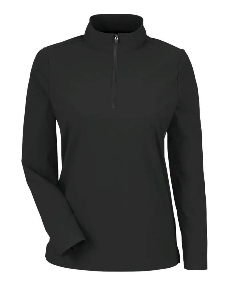 Devon & Jones Devon & Jones Women's CrownLux Performance® Windsor Welded Quarter-Zip Pullover — Black