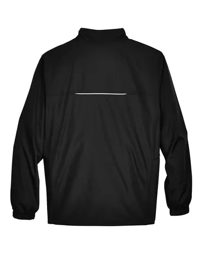 CORE365 CORE365 Men's Techno Lite Motivate Unlined Lightweight Jacket in Black, back view