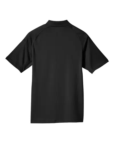 Harriton Harriton Men's Advantage Tactical Performance Polo in Black, back view