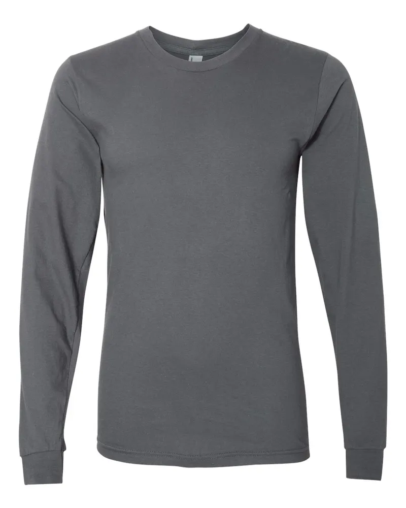 American Apparel American Apparel Unisex Fine Jersey Long Sleeve Tee — Asphalt