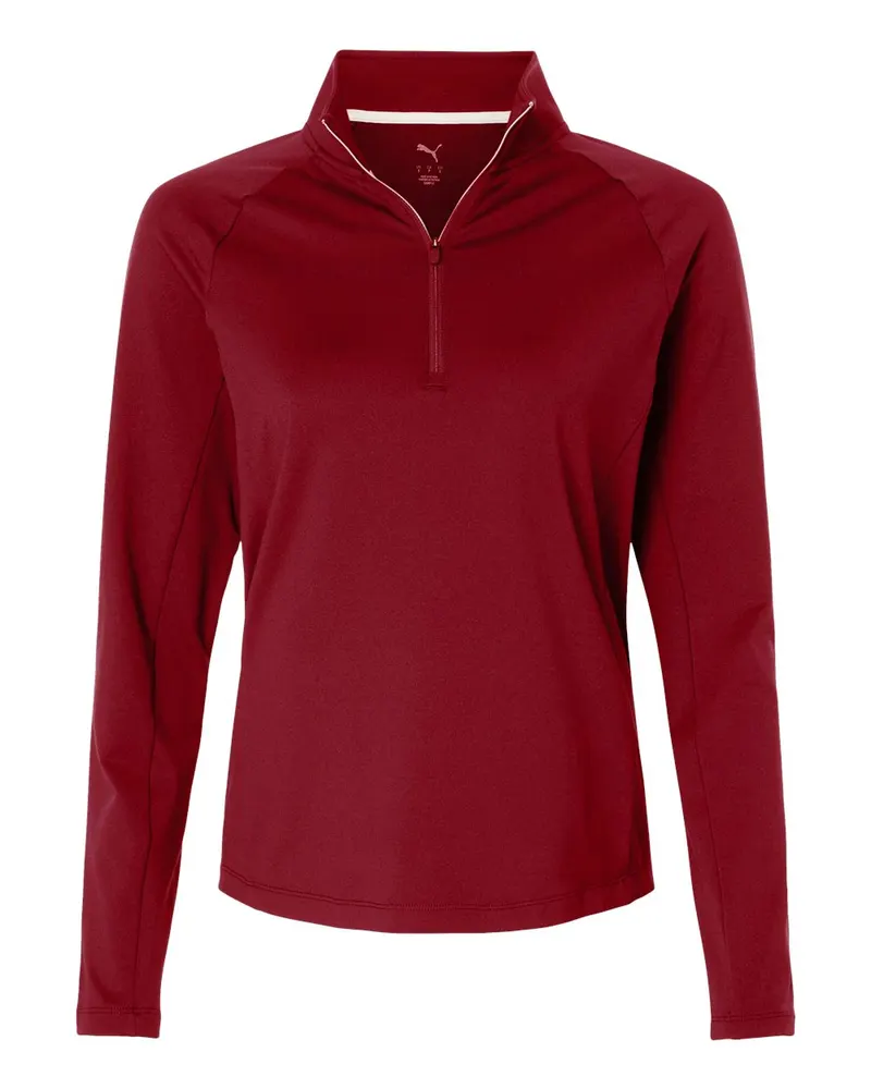 Puma Golf Puma Golf Women's Pure 2.0 Quarter-Zip Pullover — Dark Crimson
