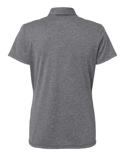 Adidas Adidas Women's Heathered Polo in Black Melange, back view