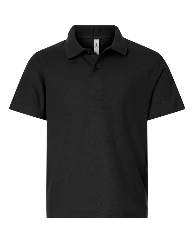 CORE365 CORE365 Youth Resolve CVC Performance Pique Polo — Black