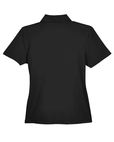 CORE365 CORE365 Women's Origin Performance Piqué Polo with Pocket in Black, back view