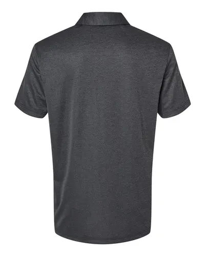 Adidas Adidas Men's Space Dyed Polo in Black Melange, back view