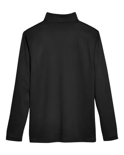 Harriton Harriton Men's Advantage Snag Protection Plus Quarter-Zip Pullover in Black, back view