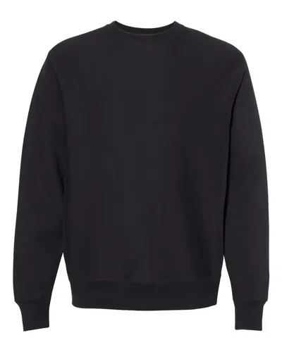 Independent Trading Co. Independent Trading Co. Unisex Legend Premium Heavyweight Cross-Grain Crewneck Sweatshirt in Black, front view