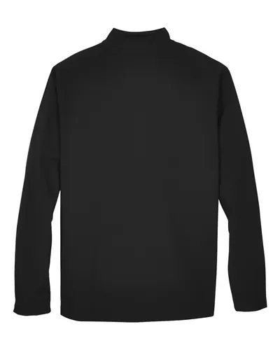 Team 365 Team 365 Men's Leader Soft Shell Jacket in Black, back view