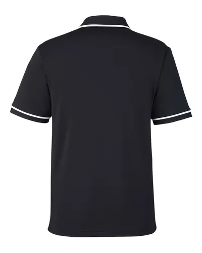 Under Armour Under Armour Men's Tipped Teams Performance Polo in Black/ White, back view