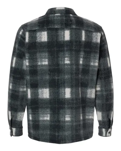 Columbia Columbia Men's Steens Mountain™ Printed Shirt Jacket II in Chalk Omblur, back view