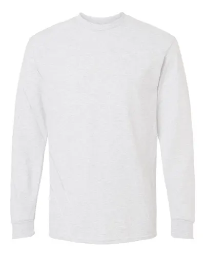Gildan Gildan Unisex DryBlend® 50/50 Long Sleeve T-Shirt in Ash, front view