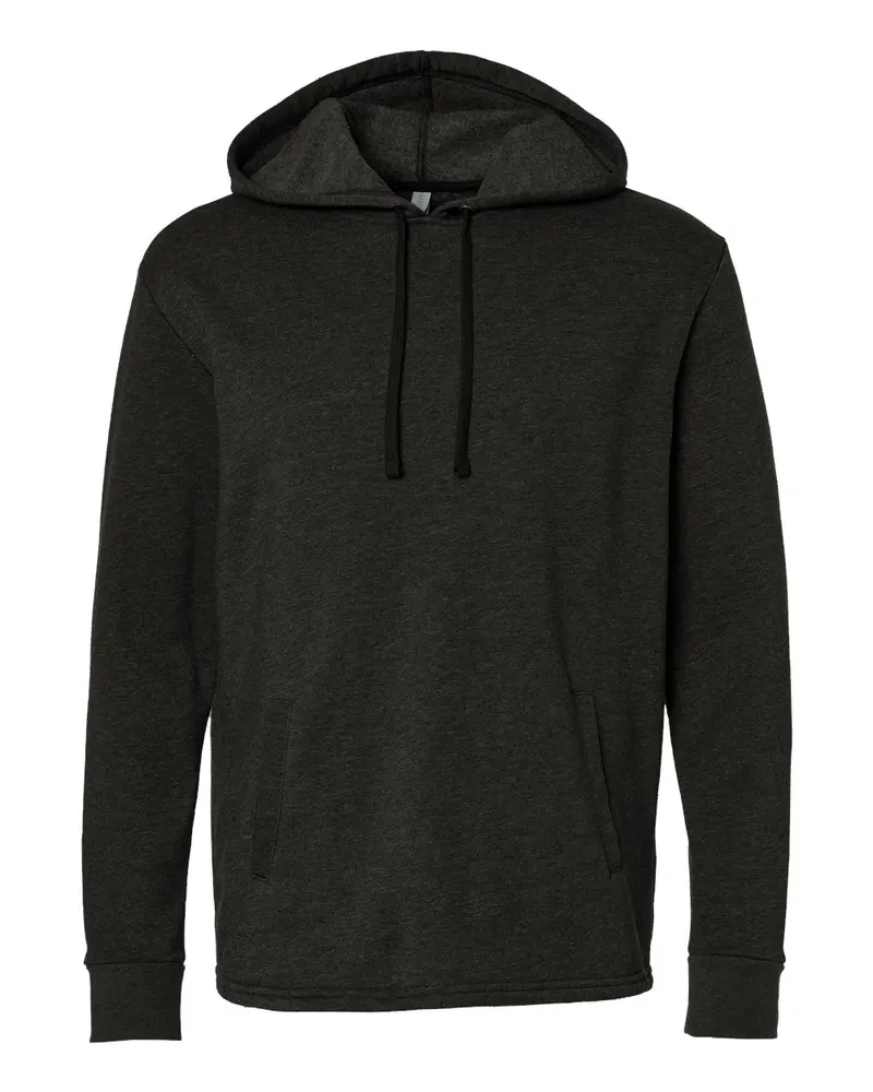 Next Level Next Level Unisex Malibu Welt Pocket Hoodie Sweatshirt — Heather Black