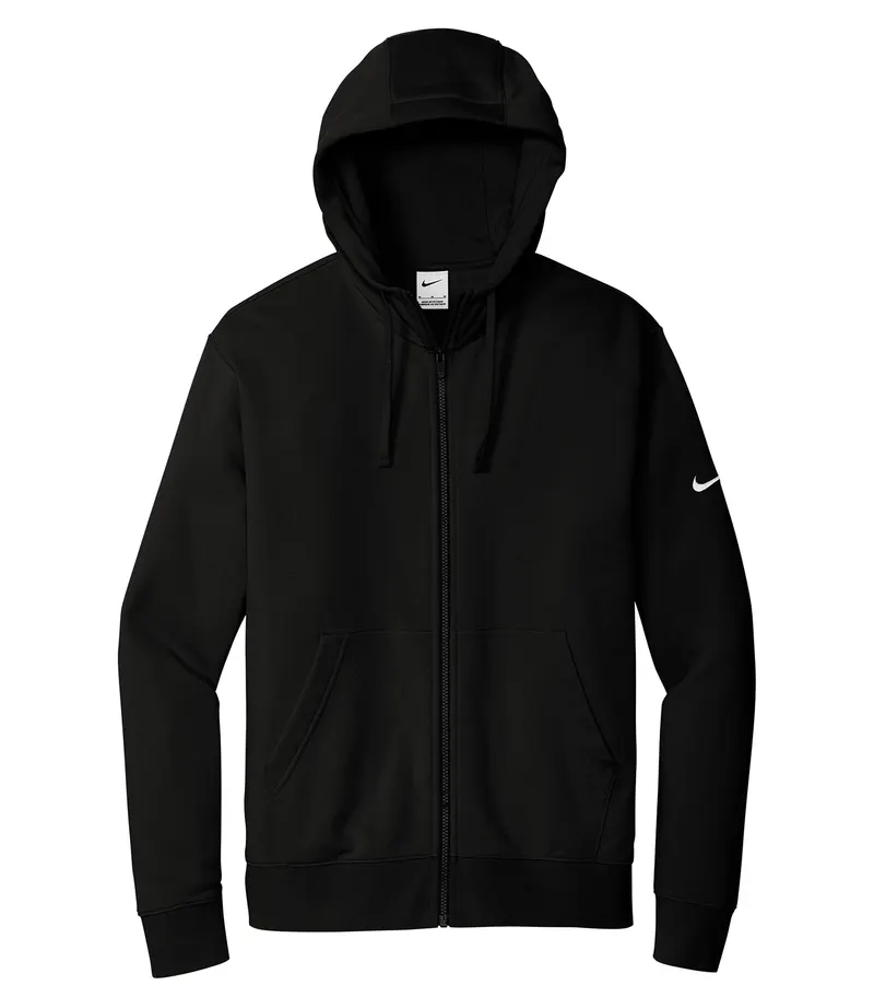 Nike NIKE CLUB FLEECE SLEEVE SWOOSH FULL ZIP HOODIE — Black