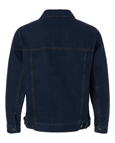 Harriton Harriton Unisex Cooper Denim Jacket in Dark Denim, back view