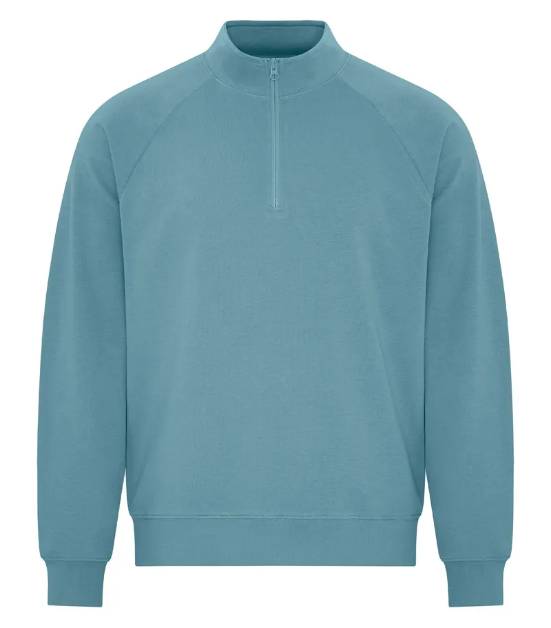 KOI® KOI® ELEMENT CVC FRENCH TERRY 1/4 ZIP — Blue Agave