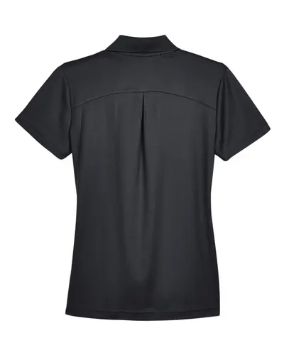 Devon & Jones Devon & Jones Women's CrownLux Performance® Plaited Polo in Black, back view