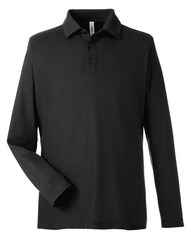 CORE365 CORE365 Men's Fusion ChromaSoft™ Long Sleeve Pique Polo — Black