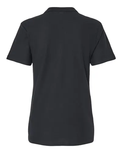 Gildan Gildan Women's Softstyle® Pique Polo in Black, back view
